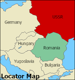 Romania Locator Map 1940